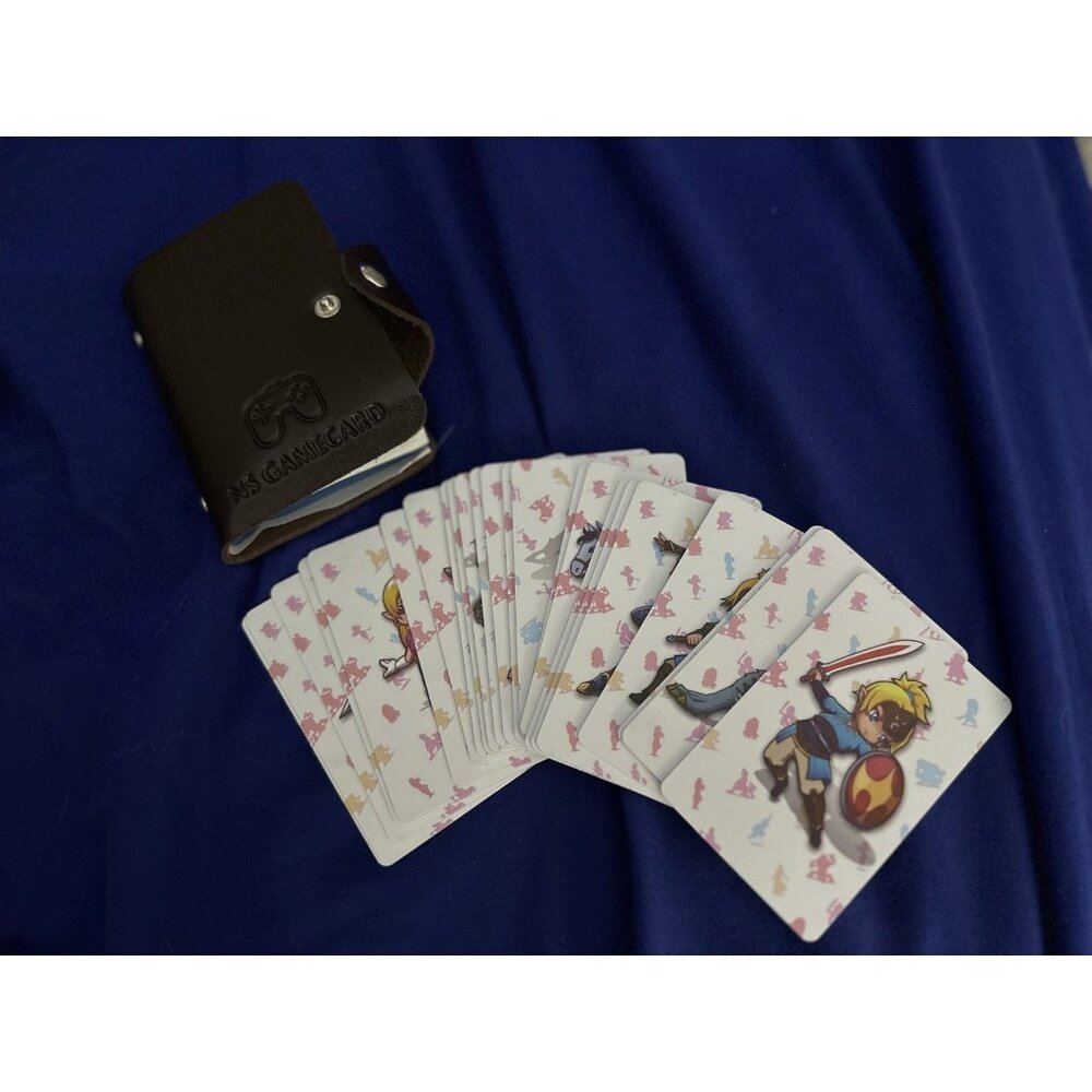 24 pcs Zelda Breath of The Wild Amiibo NFC Game Cards - Leather Holder